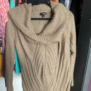 a.n.a Women's Cowl Neck Sweater - Taupe